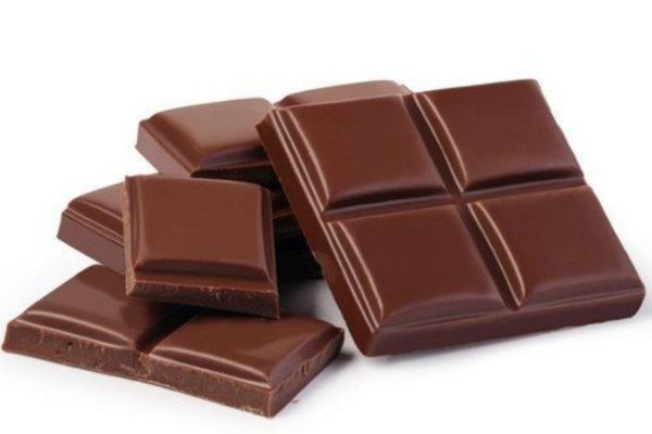 Plain dark chocolate showing cocoa solids, cocoa butter, and sugar